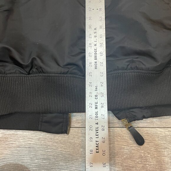 ALPHA INDUSTRIES CWU-45 Style Insulated Bomber Jacket Men Size XL Black - Picture 8 of 8